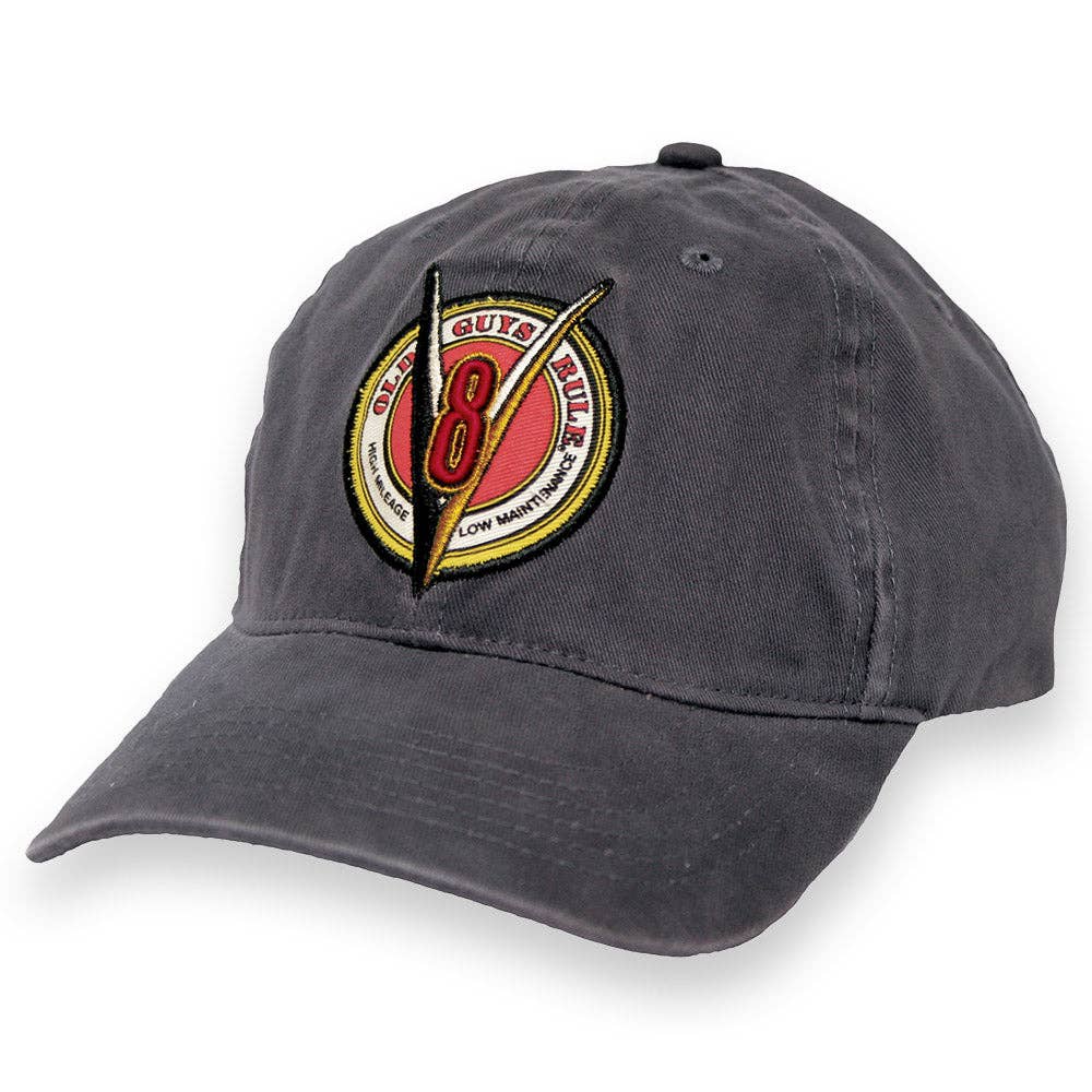 V8 - High Mileage, Low Maintenance Baseball Cap Old Guys Rule