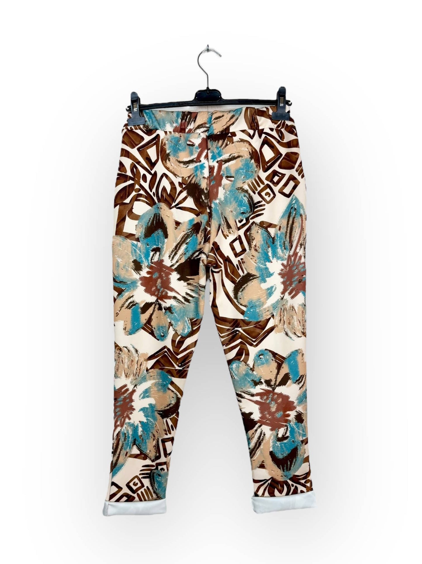 Floral Patterned pantajogg - Jog Pant Made in Italy