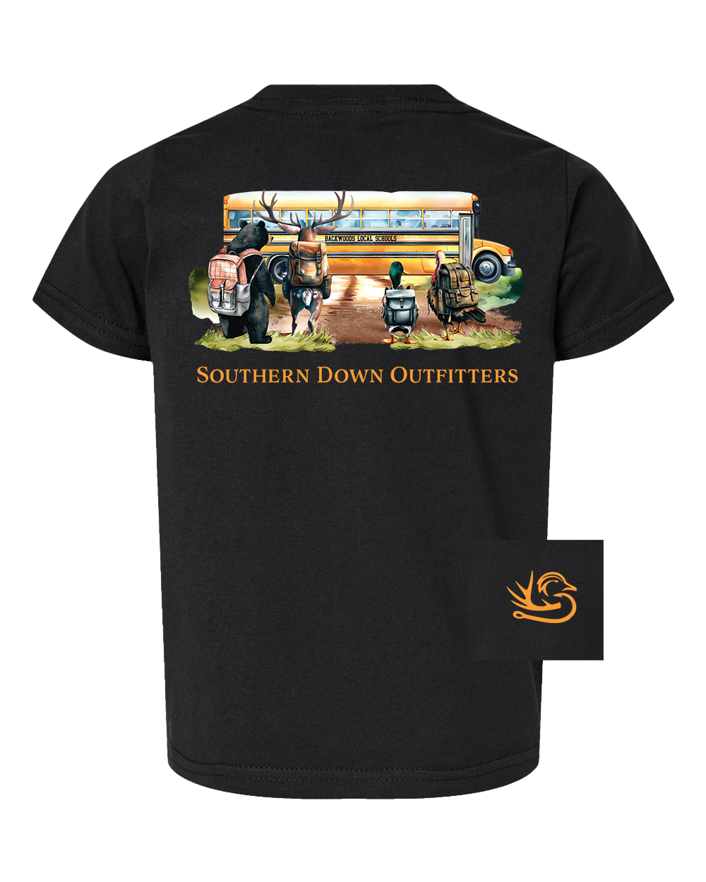 Kid Bus Toddler Southern Down Outfitters Short Sleeve Tee