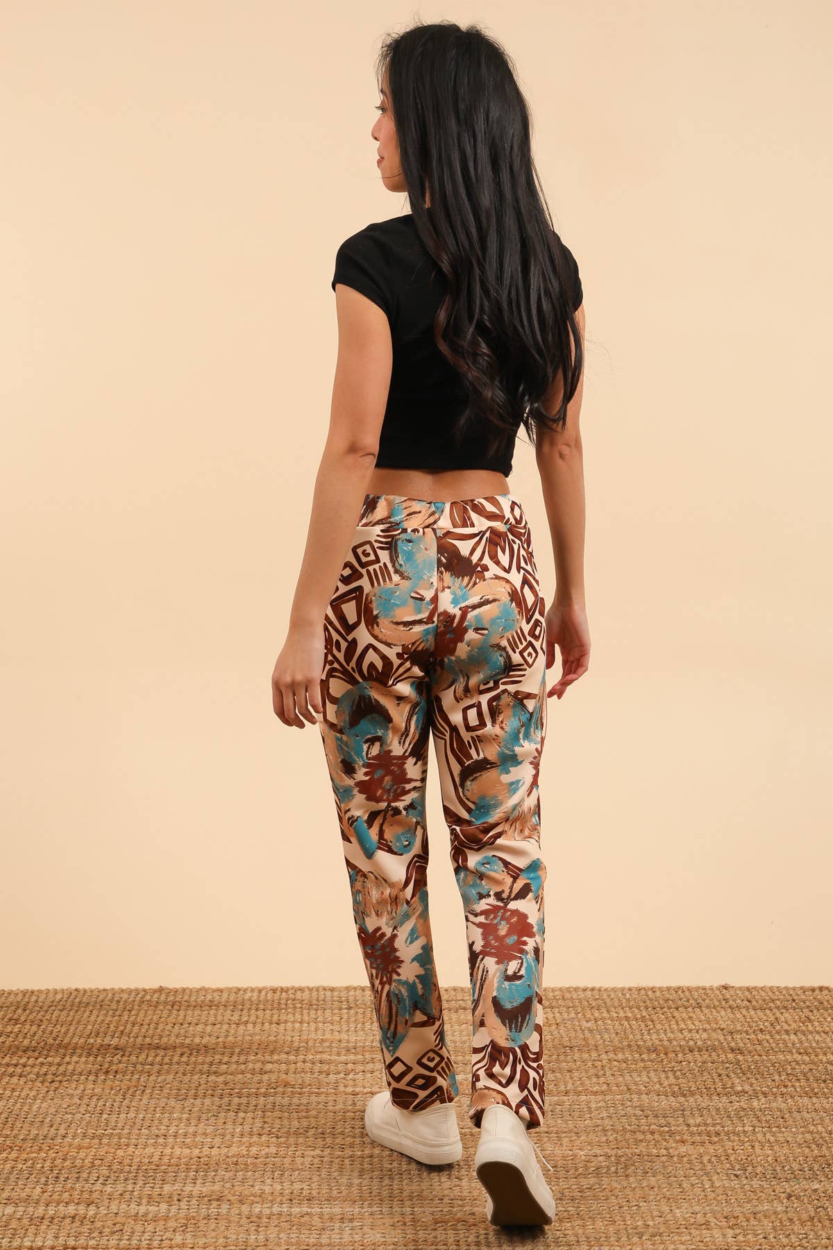 Floral Patterned pantajogg - Jog Pant Made in Italy