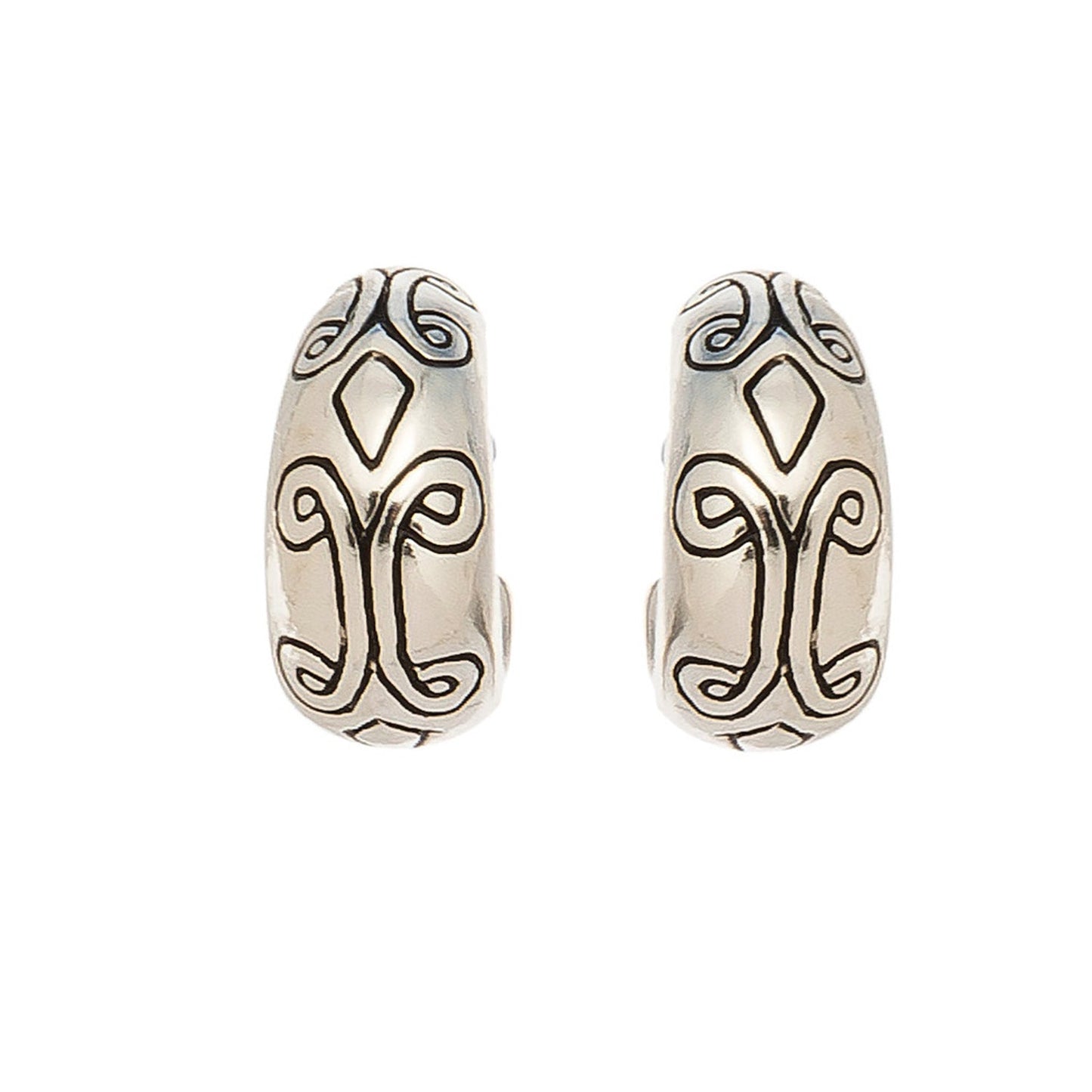 Antique Silver Hoop Earrings