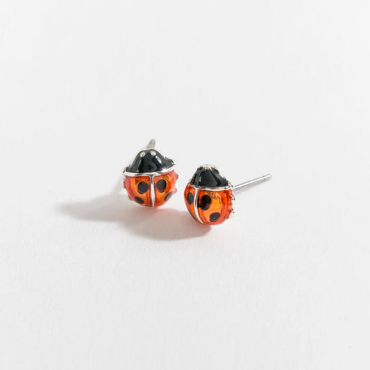 Red and Black Ladybug Ear Sense Stud Earrings by Howard's