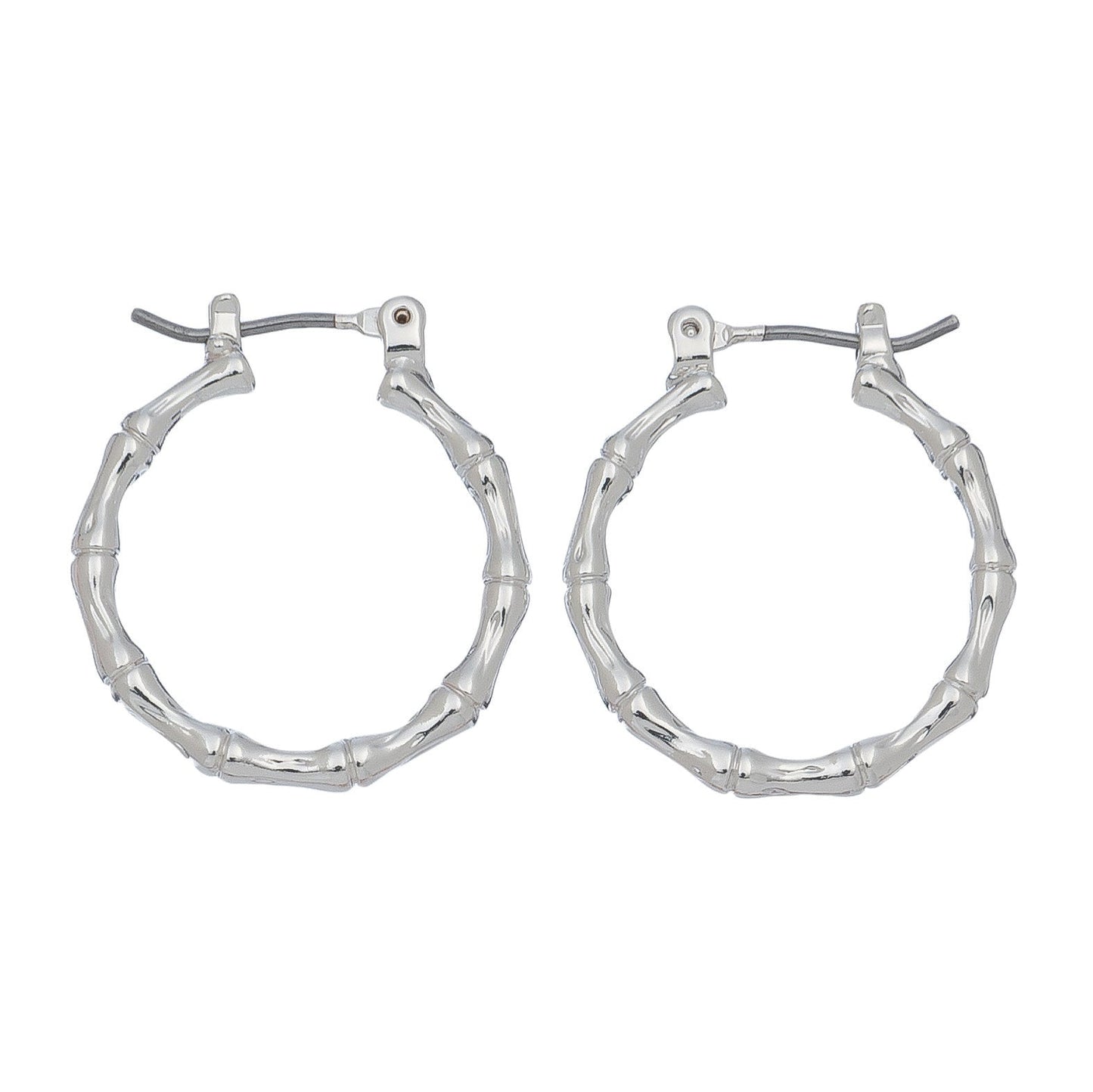 Shiny Round Click Hoop Earrings