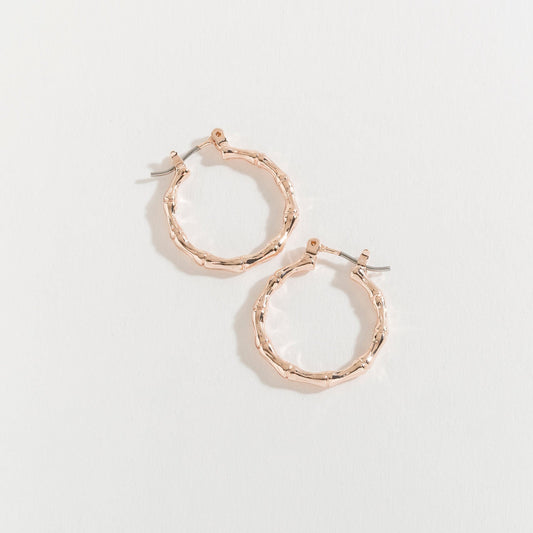 Shiny Round Click Hoop Earrings