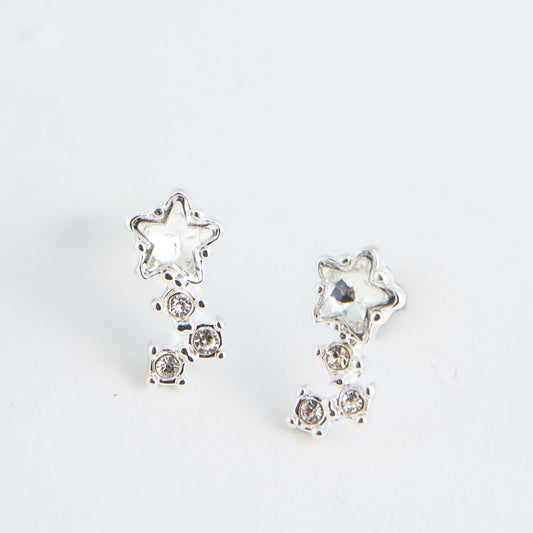 Ear Sense Crystal Star Drop Earrings