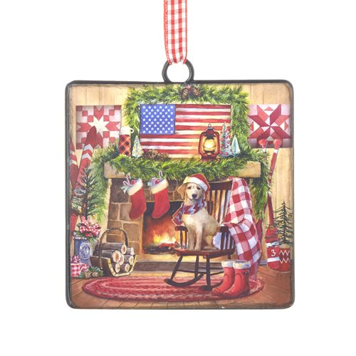 4 WAITING FOR SANTA DISC ORNAMENT by Raz