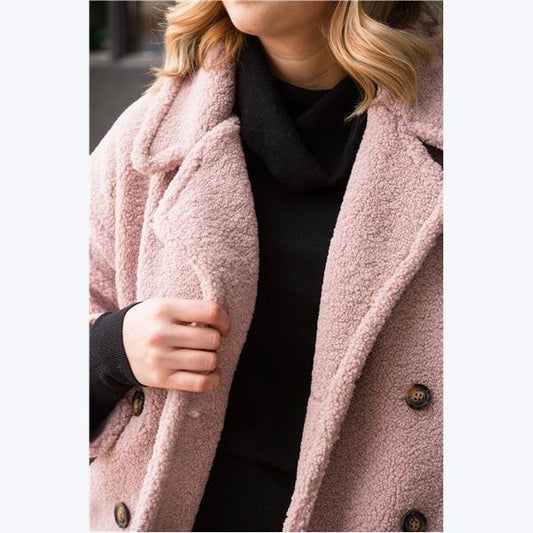 PINK TEDDY BEAR COAT