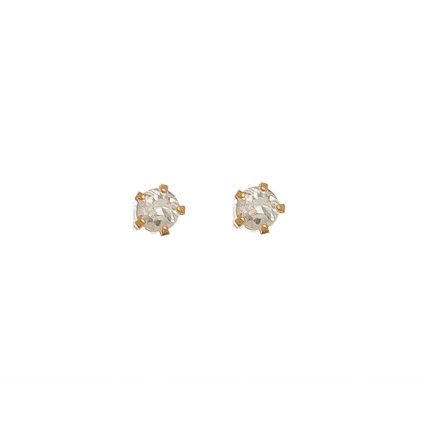 2mm Cubic Zirconia Stud Earrings