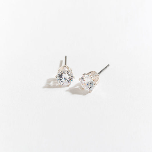 Cubic Zirconia Silver Stud Earring