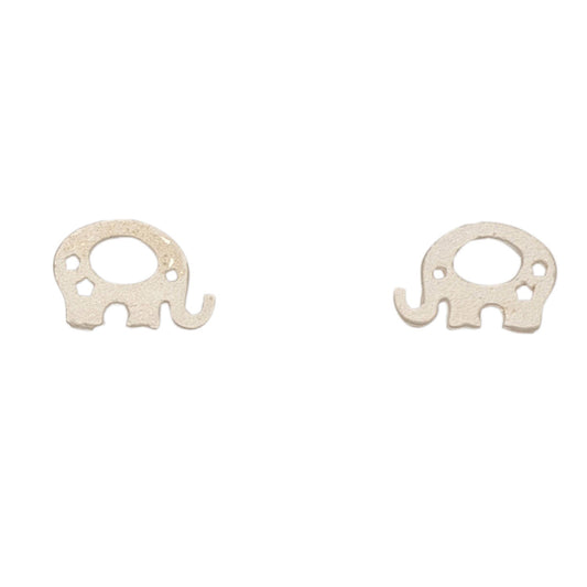 Stud Buds Elephant Silver Stud Earrings