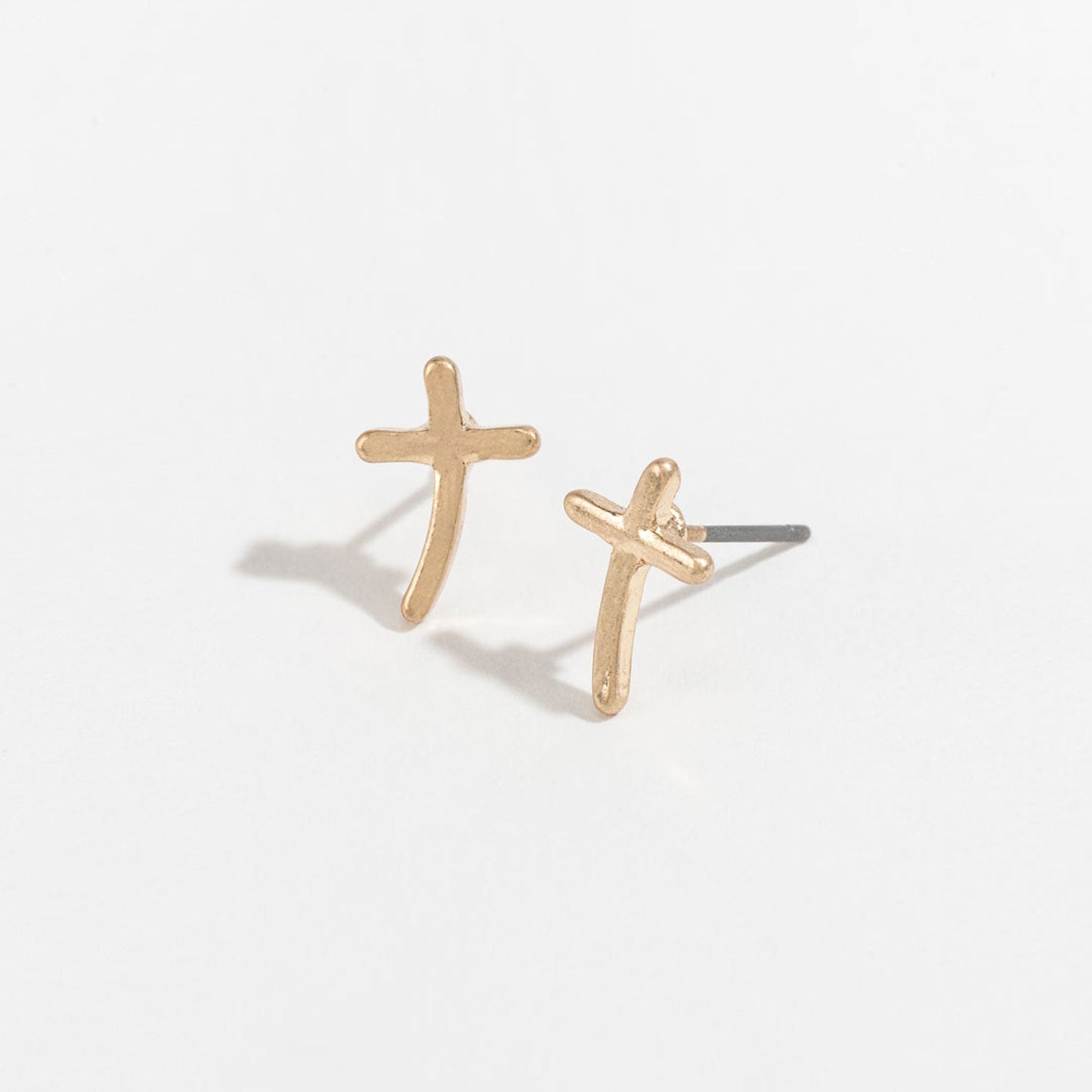 Stud Buds Gold Cross Stud Earrings