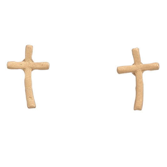 Stud Buds Gold Cross Stud Earrings