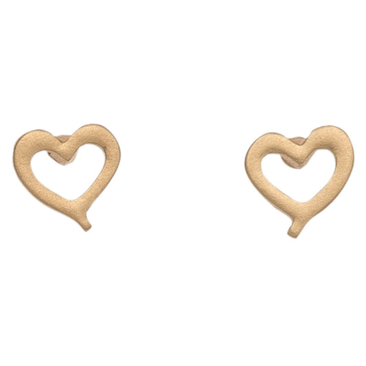 Stud Buds Gold Heart Stud Earrings
