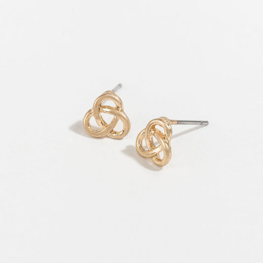 Stud Buds Gold Trinity Stud Earrings