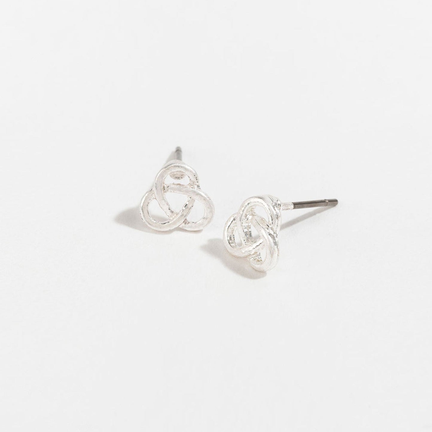 Stud Buds Silver Trinity Stud Earrings