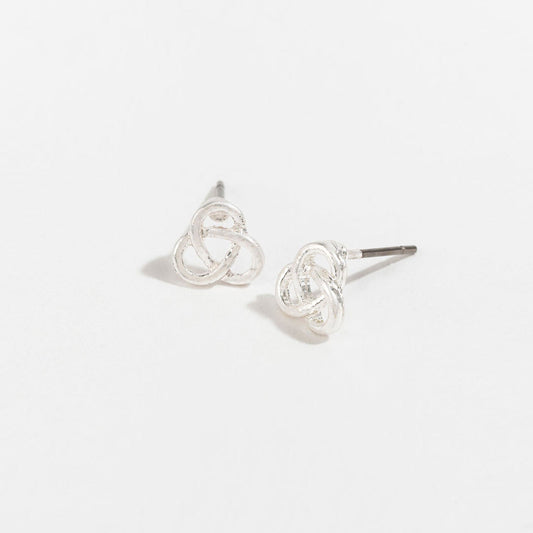 Stud Buds Silver Trinity Stud Earrings