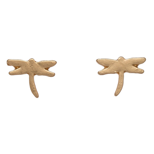 Stud Buds Gold Dragonfly Stud Earrings