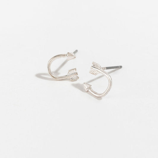 Stud Buds Silver Arrow Stud Earrings