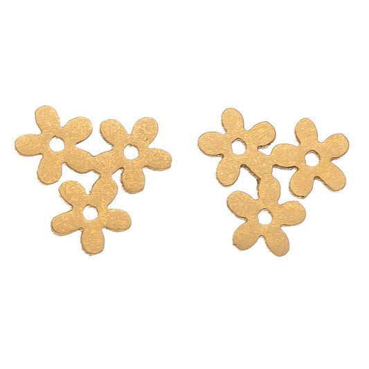 Stud Buds Gold Flowers Stud Earrings