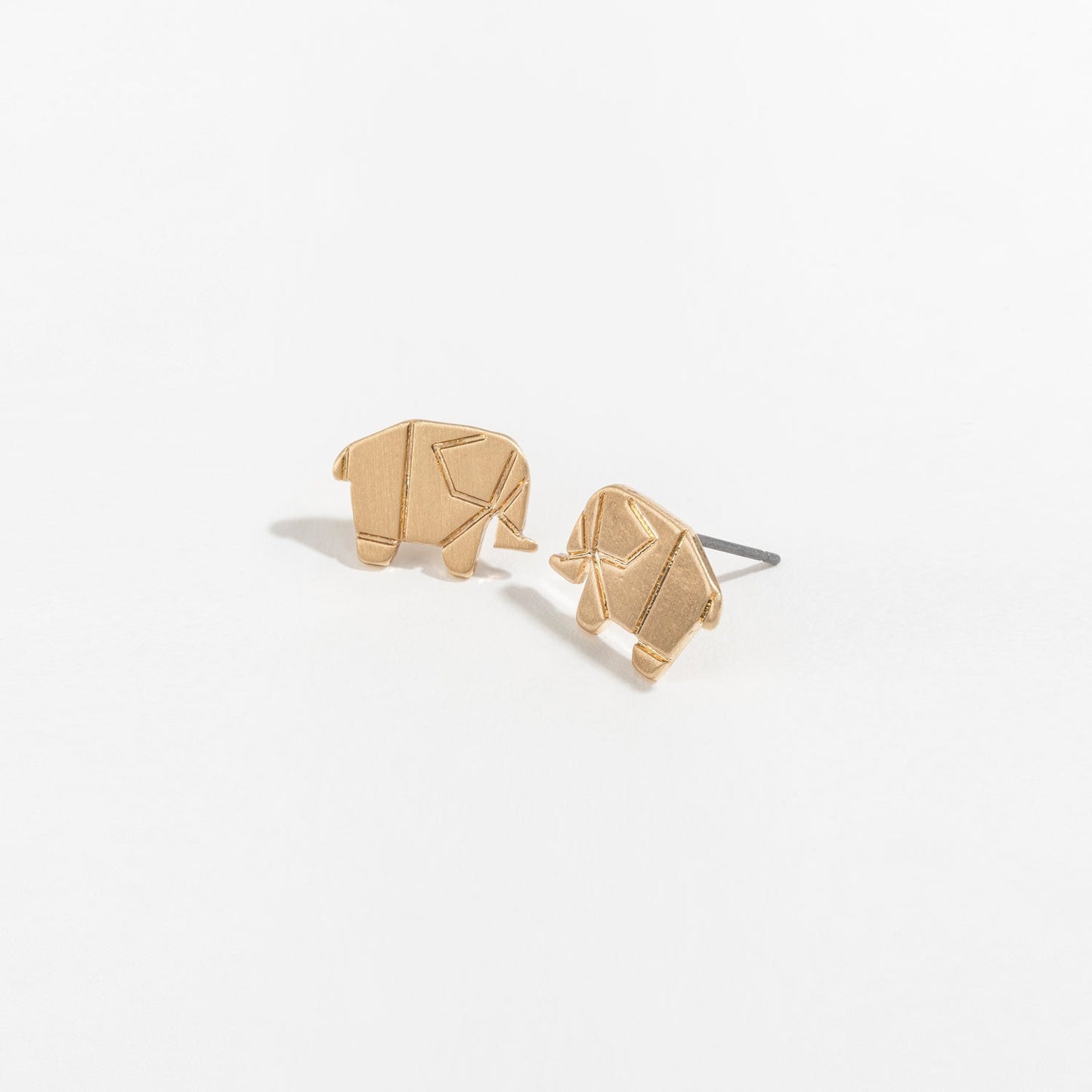 Stud Buds Gold Elephant Stud Earrings