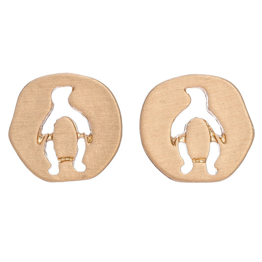 Penguin Gold Stud Buds Earrings