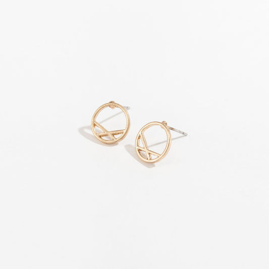 Stud Buds Circle Gold Stud Earrings
