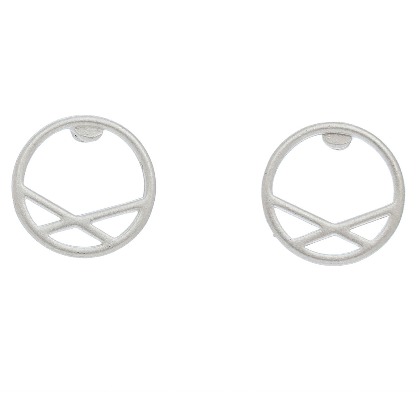 Stud Buds Circle Silver Stud Earrings