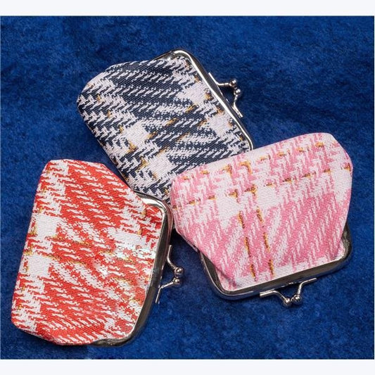 Plaid Coin Purse 3 Ast.