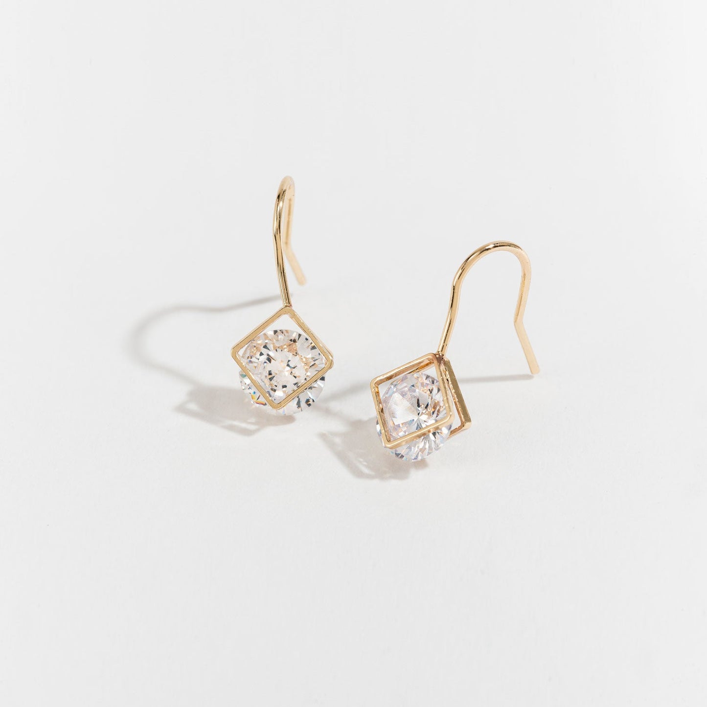 Dazzler Cubic Zirconia Diamond Drop Earrings
