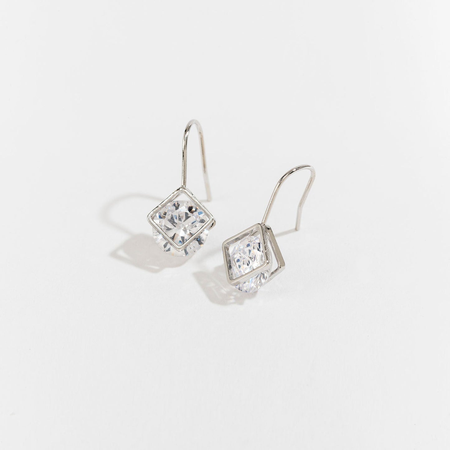 Dazzler Cubic Zirconia Diamond Drop Earrings
