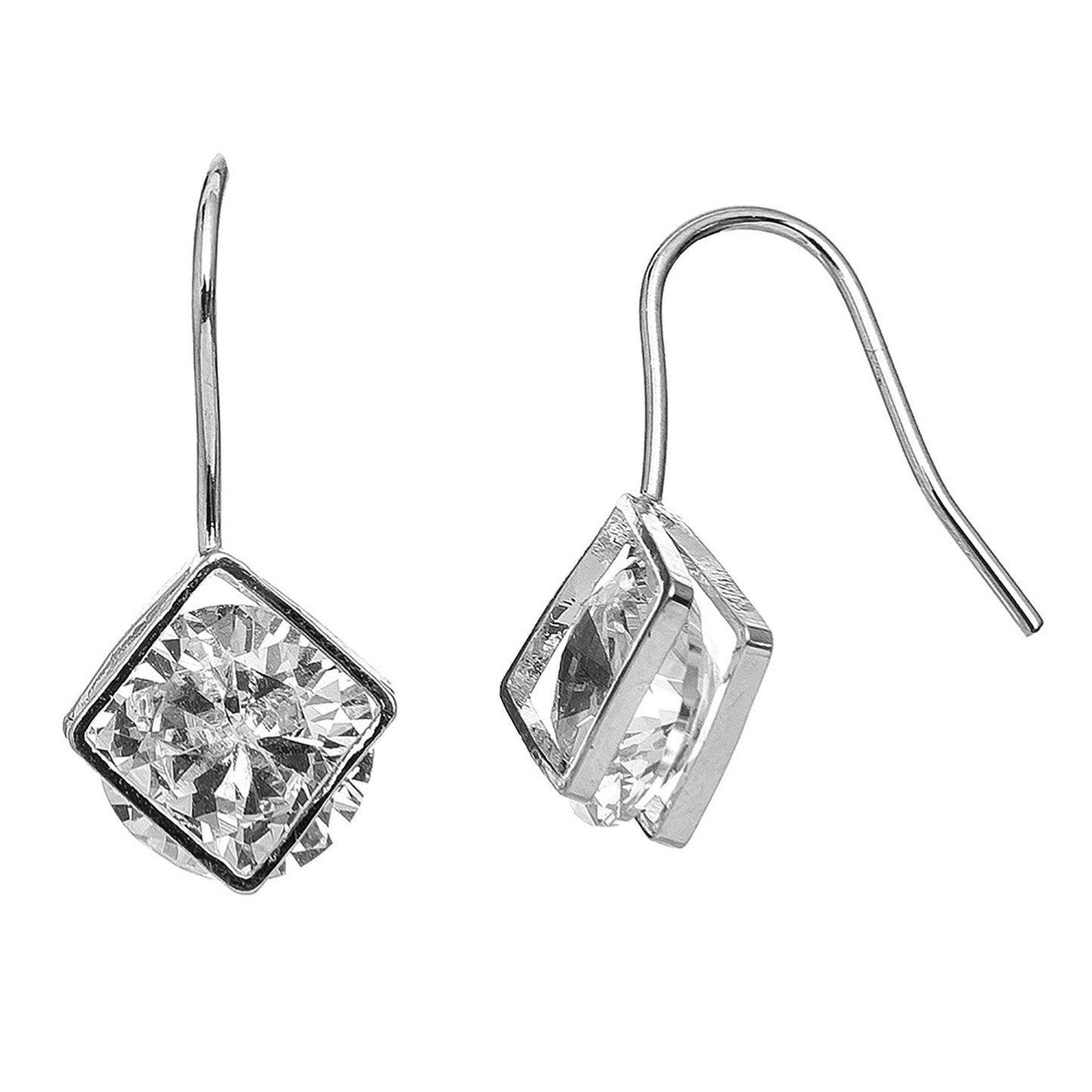 Dazzler Cubic Zirconia Diamond Drop Earrings