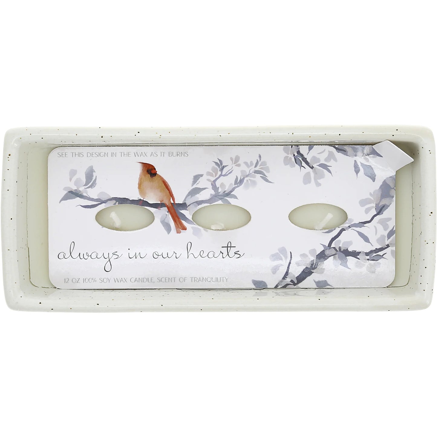 Light Remains 12 oz - 100% Soy Wax Reveal Triple Wick Candle Scent: Tranquility