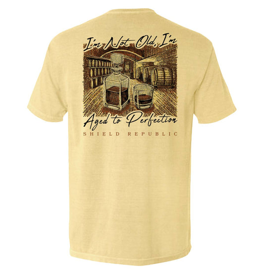 Shield Republic - I'm Not Old, I'm Aged to Perfection Butter Men's T-Shirt