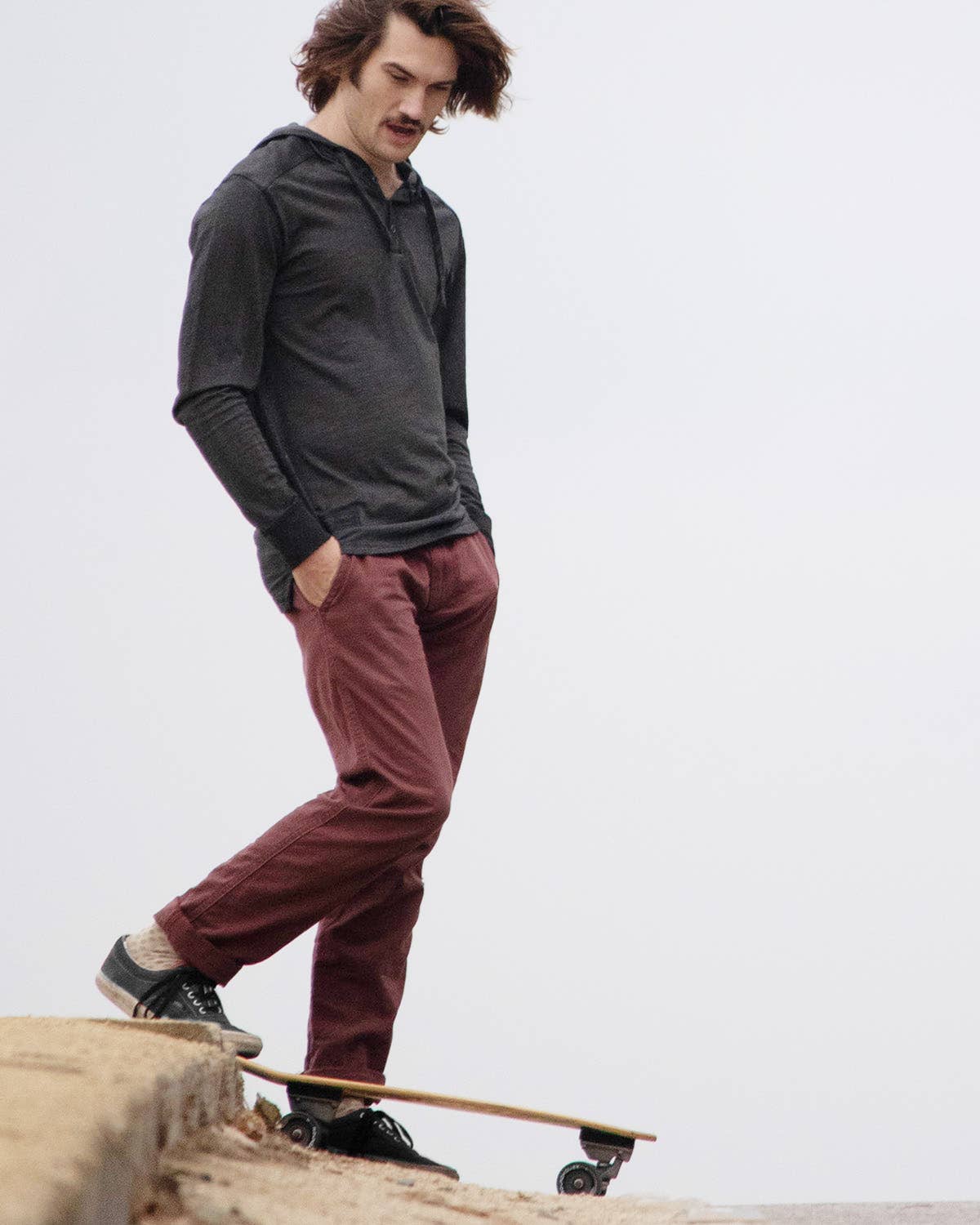 Vintage Garment Dyed Casual Long Sleeve Hoodie