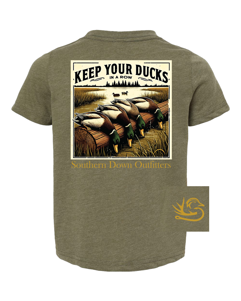 Ducks in a Row Toddler Southern Down Outfitters Short Sleeve Tee