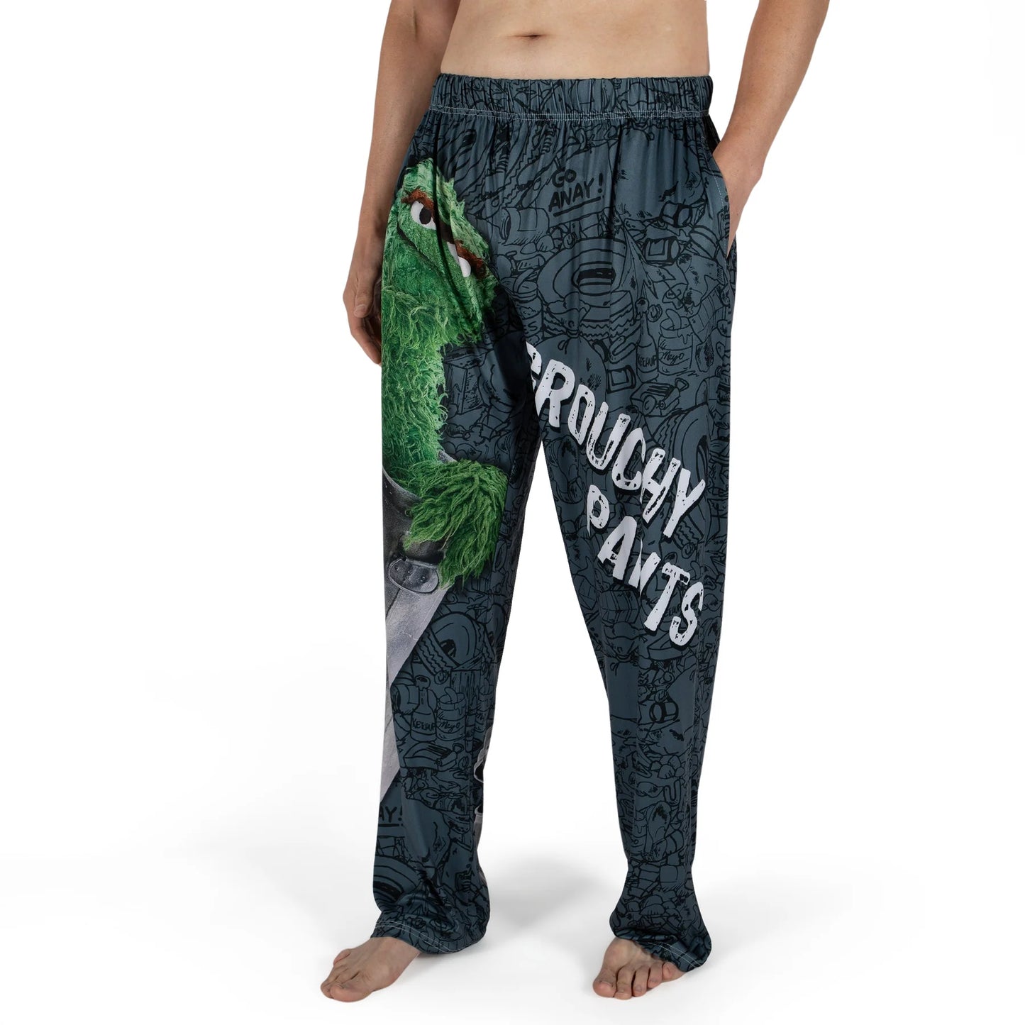 Sesame Street Grouchy Lounge Pants Brief Insanity Pajama Pant