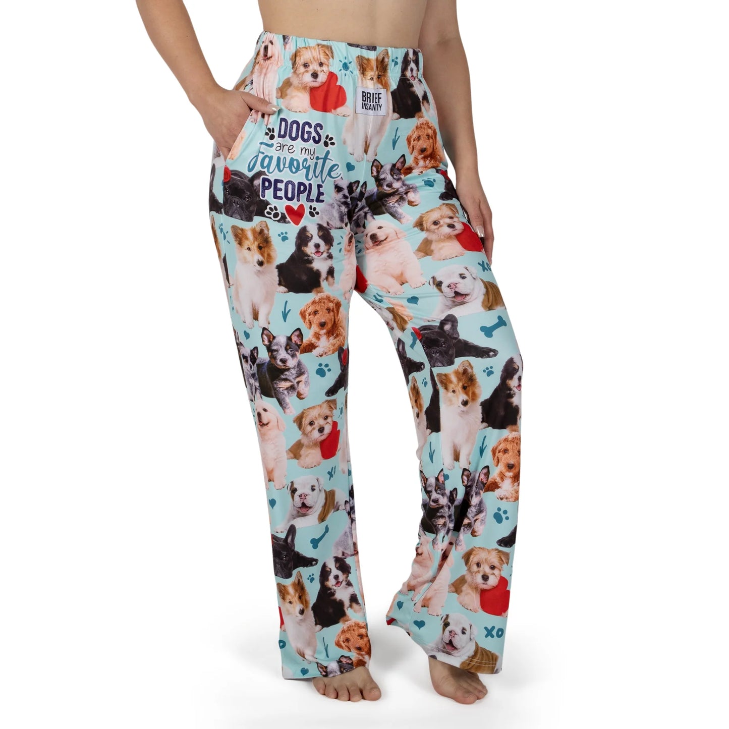 Dogs Are My Favorite People Lounge Pants Brief Insanity Pajama Pant