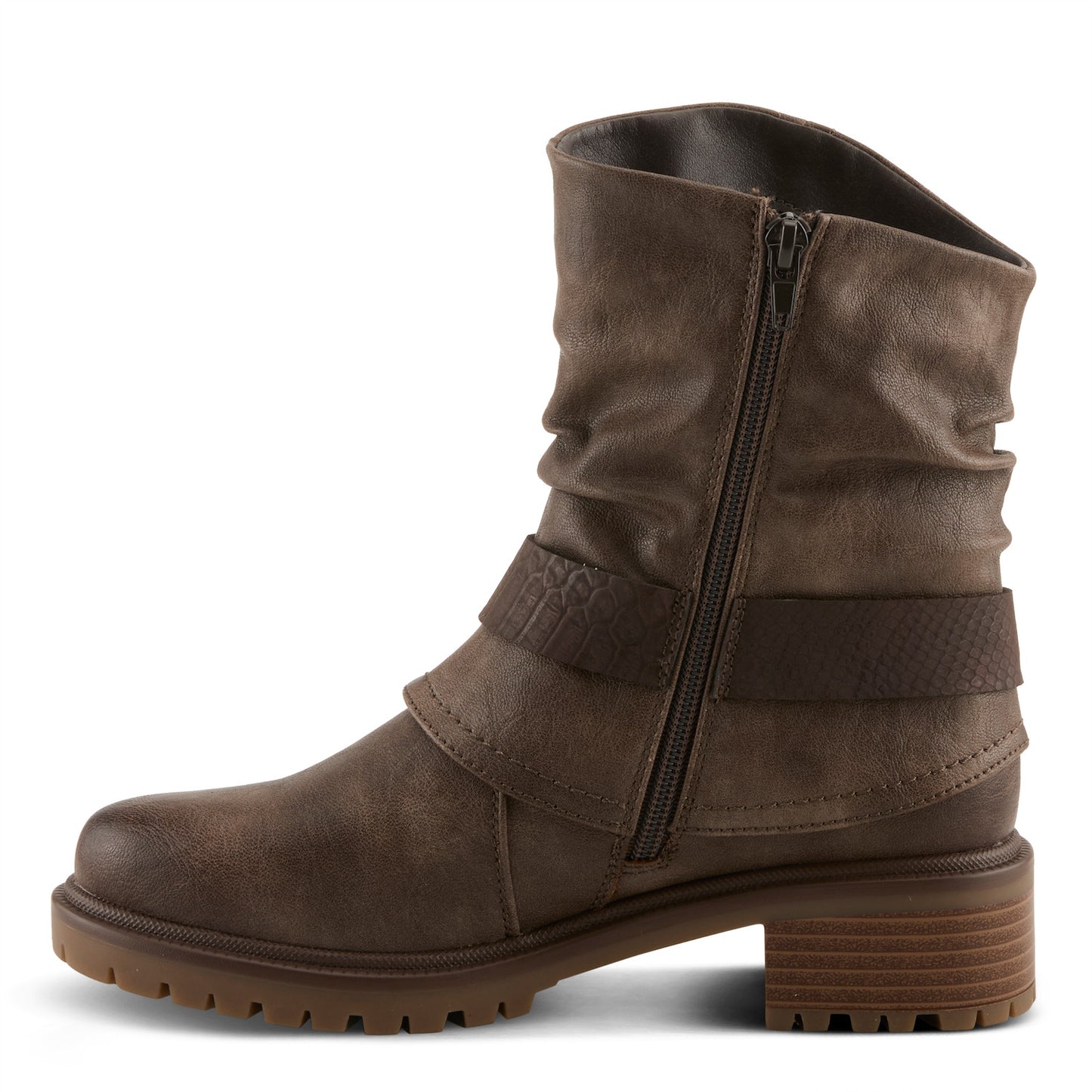 MACARIO Taupe Tough Rugged Charm Boot by Patrizia