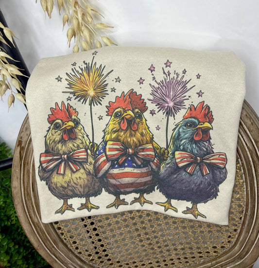 Patriotic Chickens (T-Shirt)