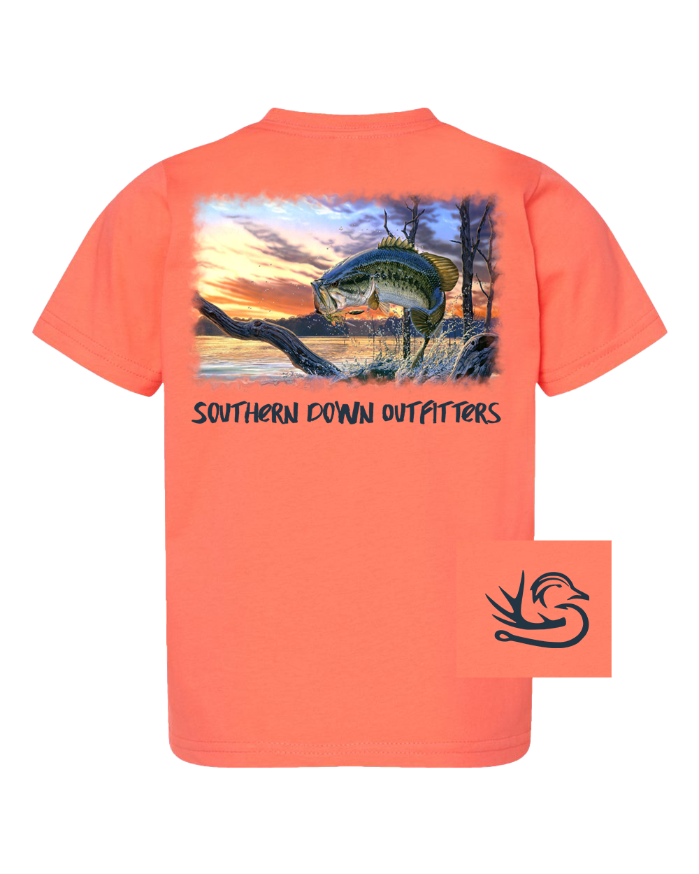 Bass Jumping Toddler Tee Southern Down Outfitters