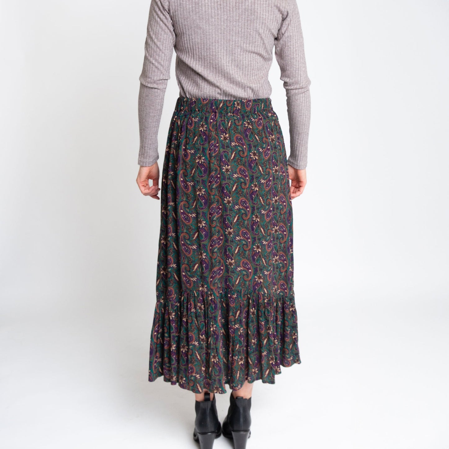 Joie Paisley Tiered Maxi Skirt