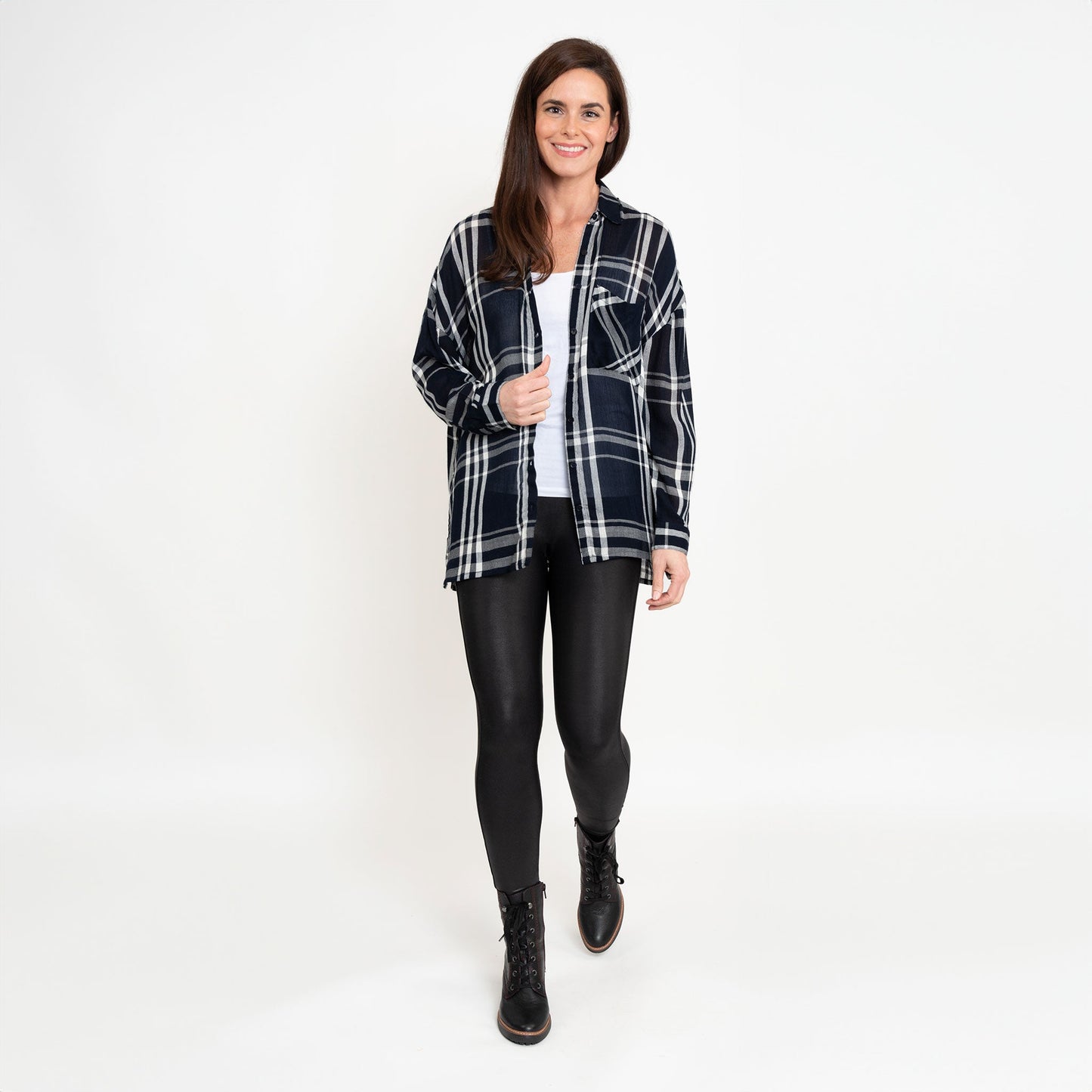Hunter Plaid Button Up Shirt