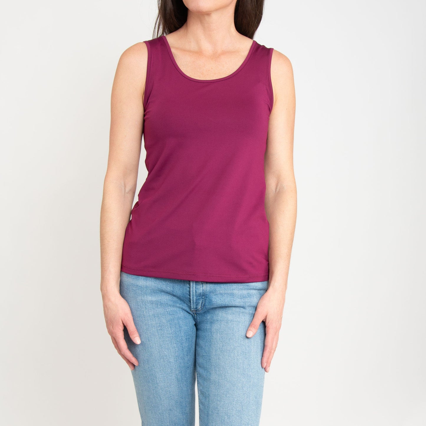 Audrey Reversible Scoop Neck and V-Neck Stretch Tank Top