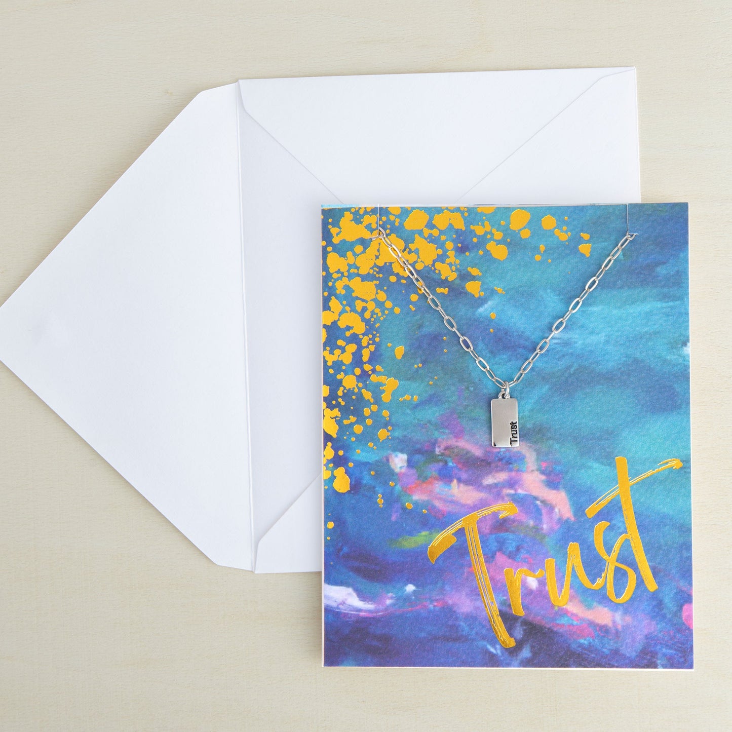 Amira Trust Greeting Card with Pendant Necklace