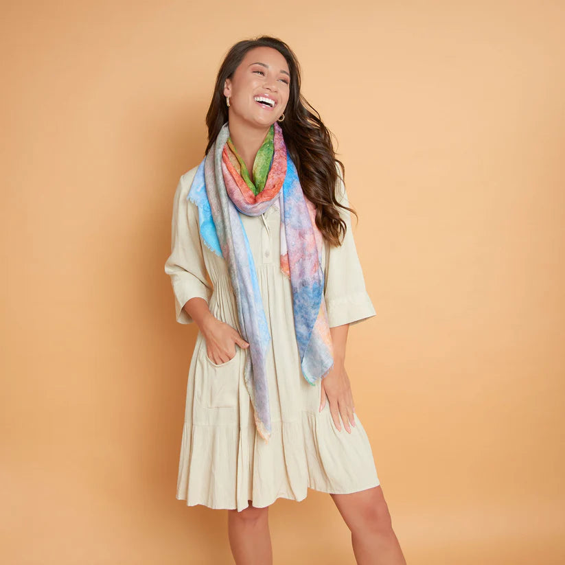 Rayanne Tiered Dress w/ Mid Length Sleeves in Parchment by Elsie & Zoey
