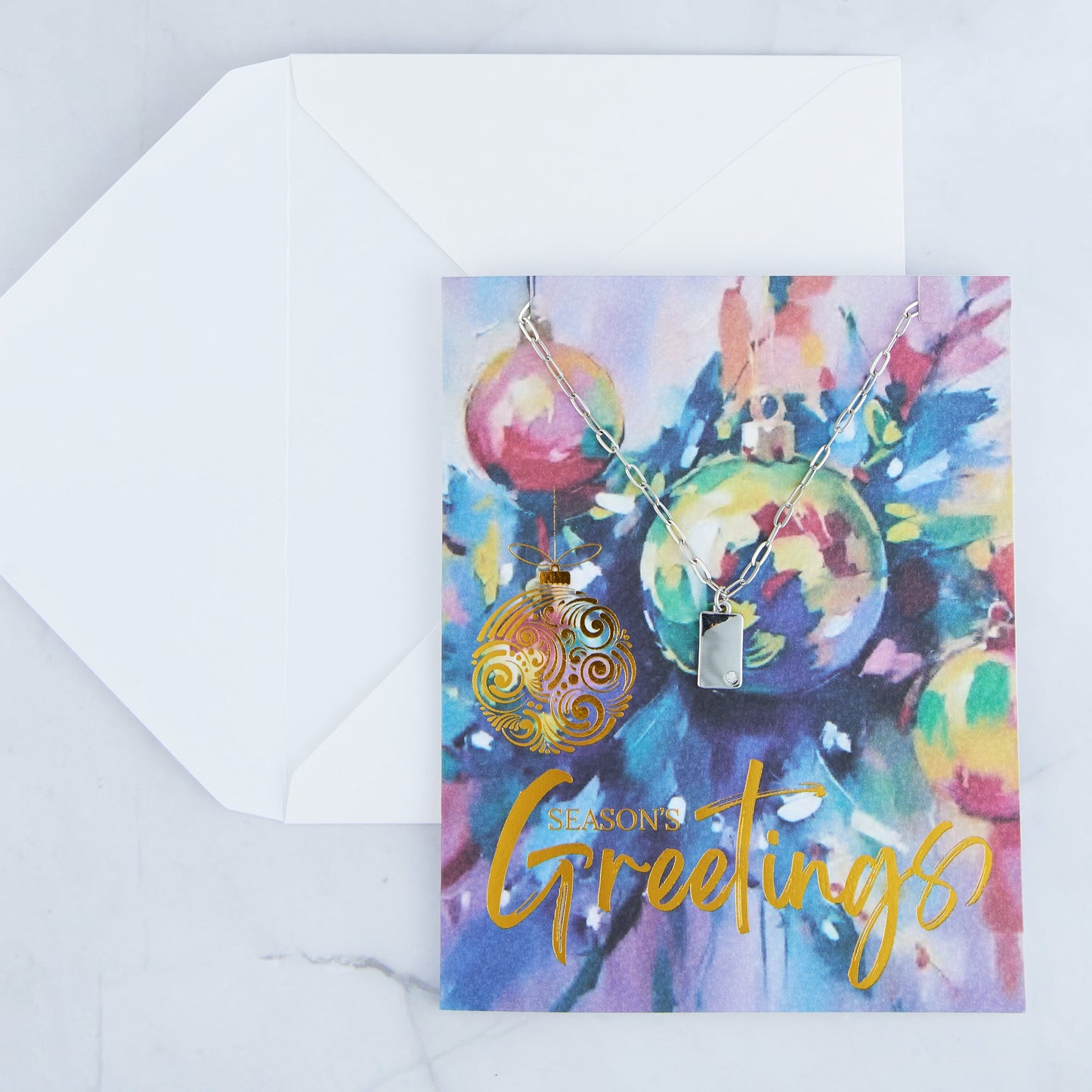Amira Season's Greetings Greeting Card with Pendant Necklace