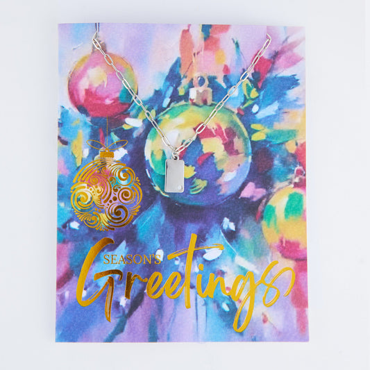 Amira Season's Greetings Greeting Card with Pendant Necklace