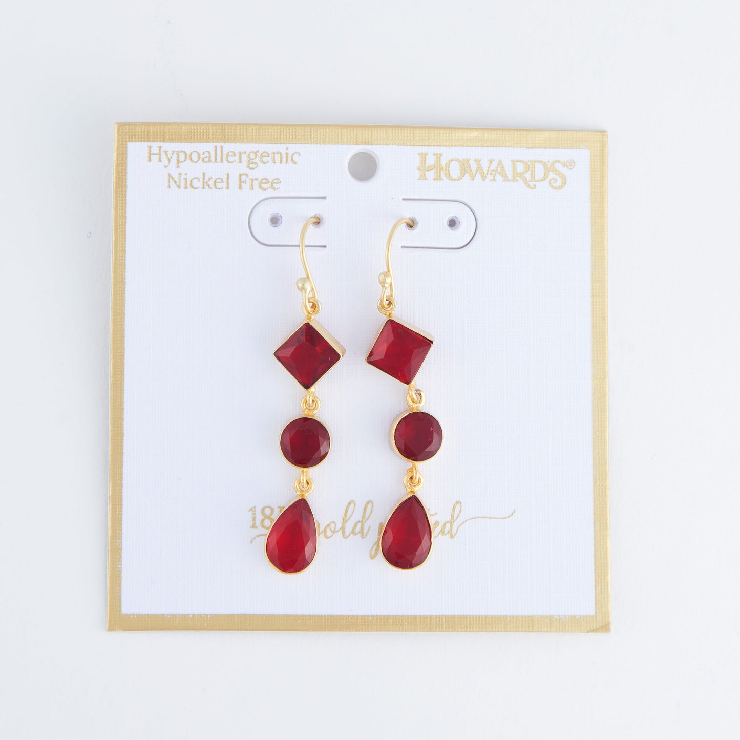 Tahani 18K Gold Linked Quartz Gemstone Drop Earrings