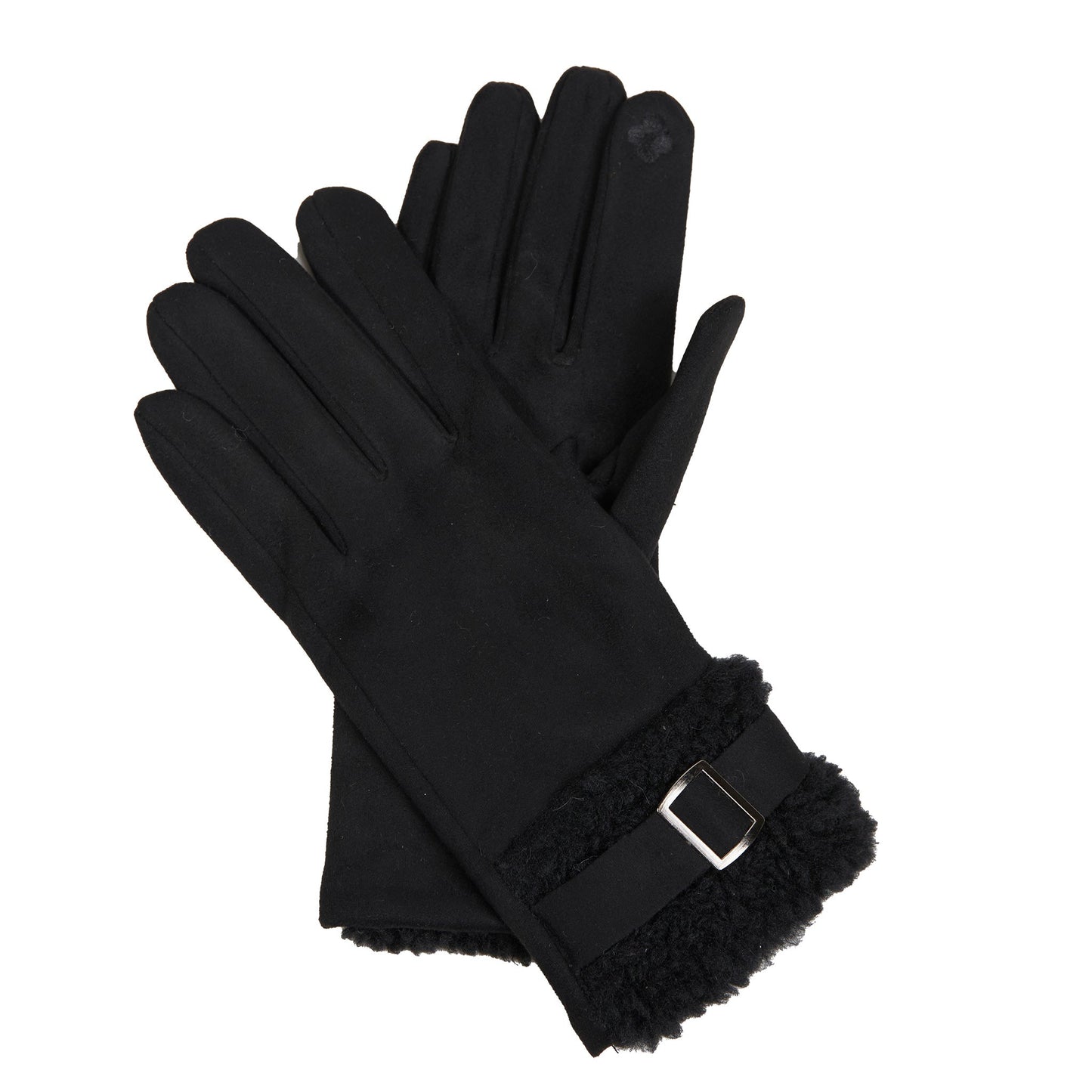 Morgan Teddy Bear Cuff Texting Winter Gloves