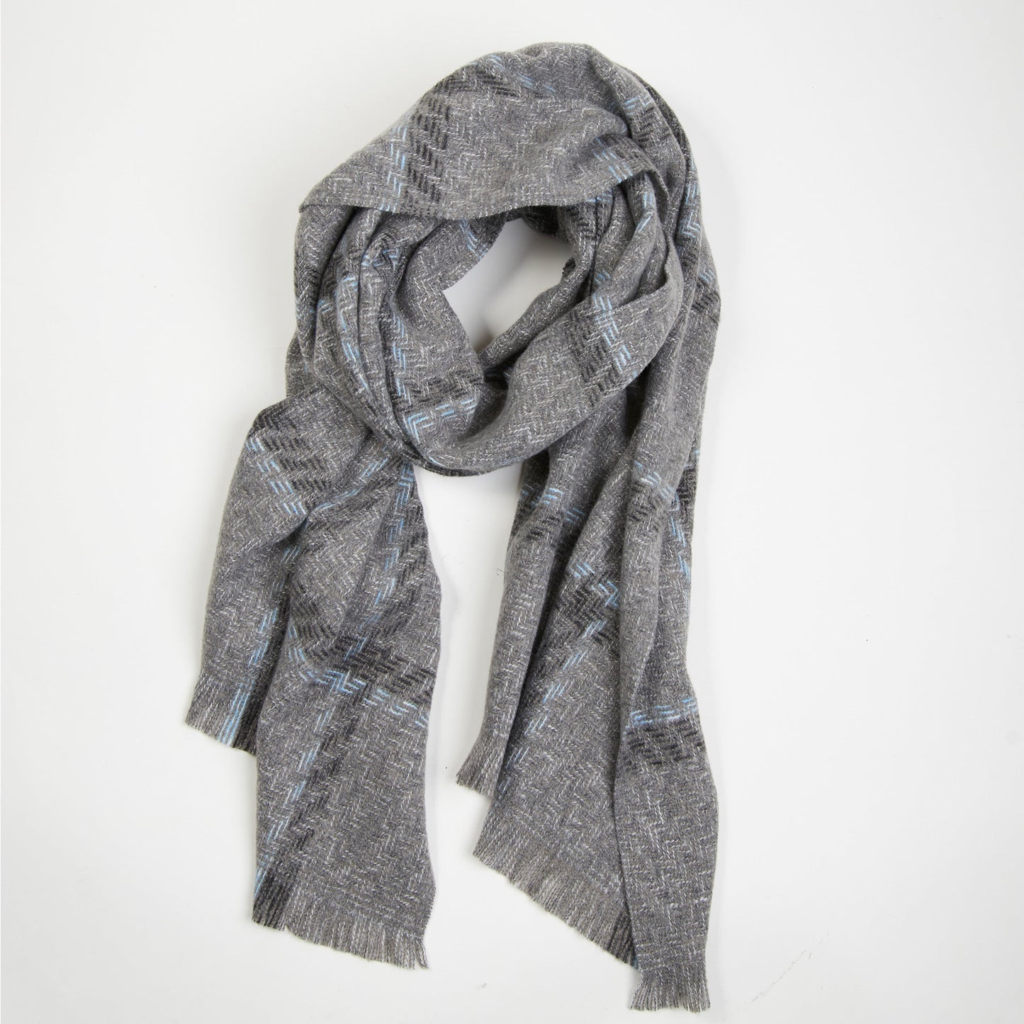 Cameron Wool Blend Windowpane Winter Scarf